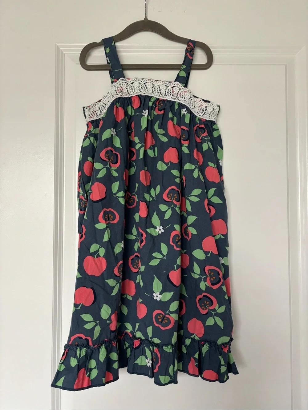 Hanna Andersson Size 130 US 8 Apple Dress Cotton Sun